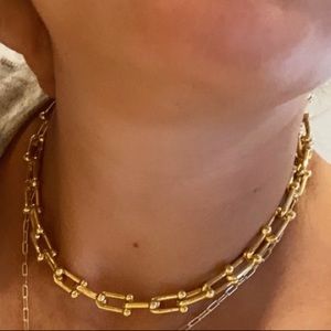 14K Gold Filled U Link Chain Necklace